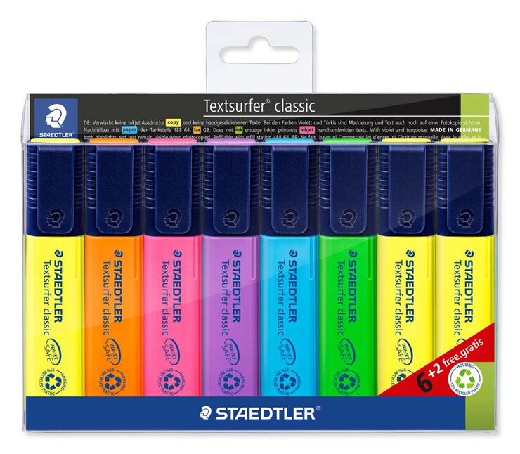 Marcadors fluorescents Staedtler Textsurfer 6+2 colors