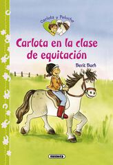 Carlota en la clase de equitaci&oacute;n