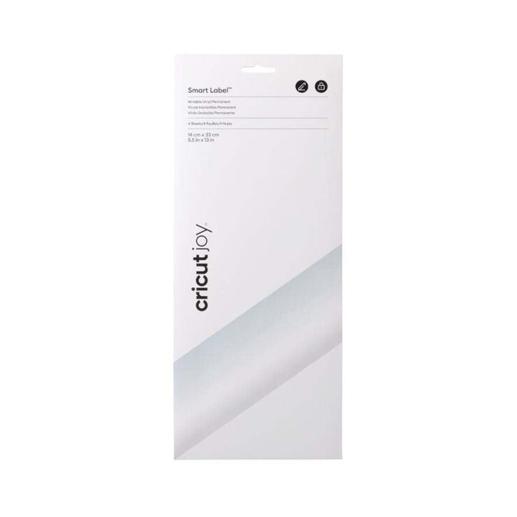 Vinilo Smart imprimible permanente 14x33cm plata 4 hojas