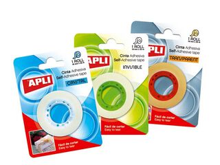 Cinta adhesiva Apli Transparent 19mmx33m