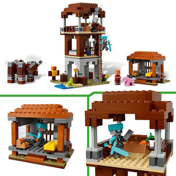 LEGO&reg; Minecraft El Campament dels Salvatges i el Devastador 21278