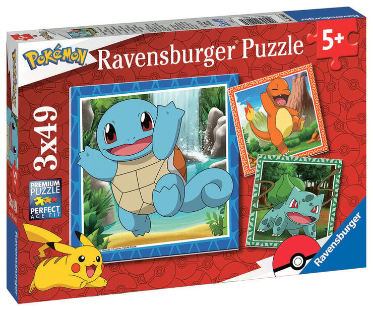 Puzle 3x49 piezas Pok&eacute;mon