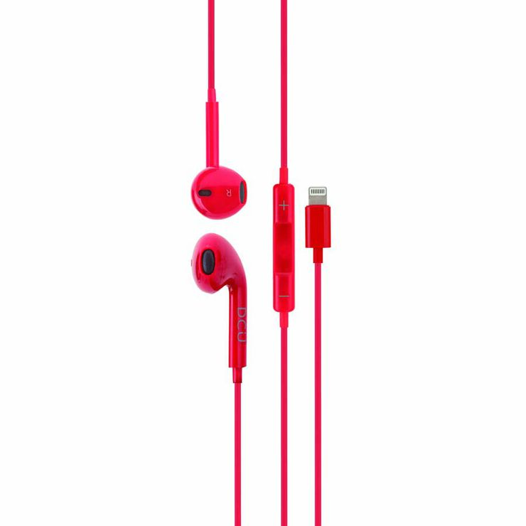 Auriculares St&eacute;reo Conector Lightning rojo