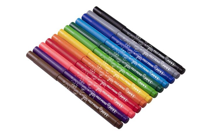 Rotuladores de colores Jovi 12u