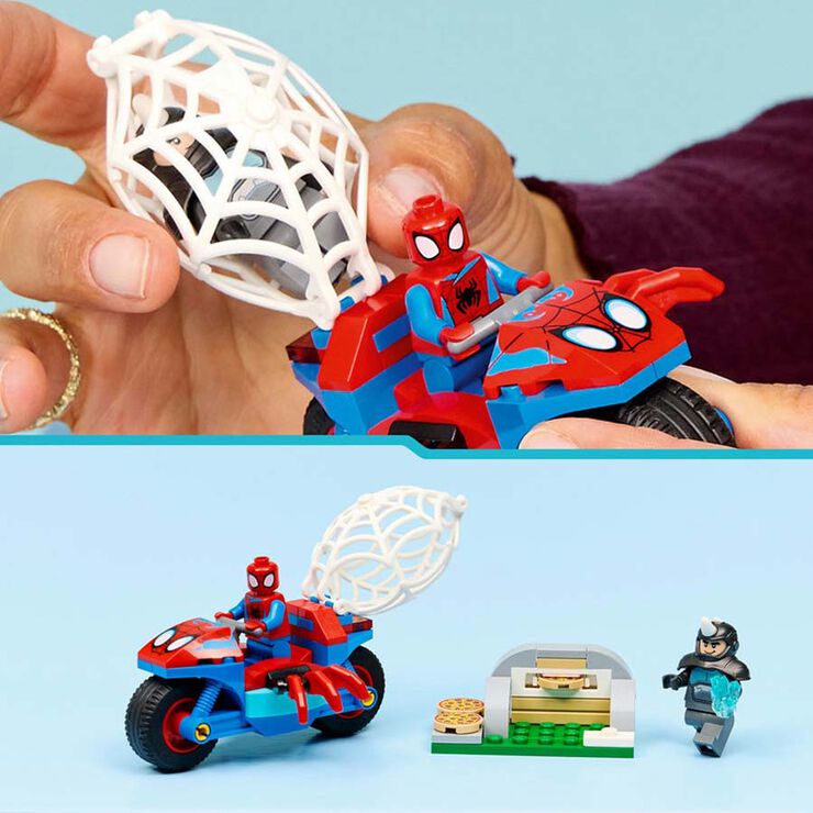 LEGO&reg; Spidey Spidey en su Moto vs. Rino 11206