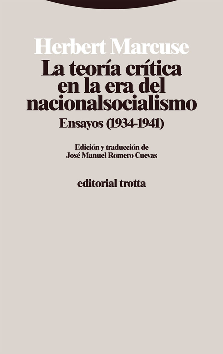 La teor&iacute;a cr&iacute;tica en la era del nacionalsocialismo