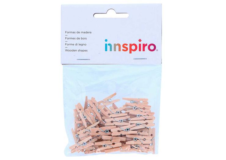 Pinces de la roba mini fusta natural Innspiro 45u