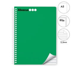 Libreta espiral Abacus A5 80 hojas pauta 2,5mm verde