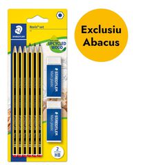 Set Staedtler 6 Llapis Noris HB + 2 gomes