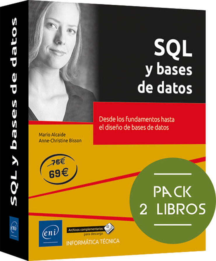 SQL y bases de datos - Packs de 2 libros:  Desde los fundamentos hasta el dise&ntilde;o de bases de datos