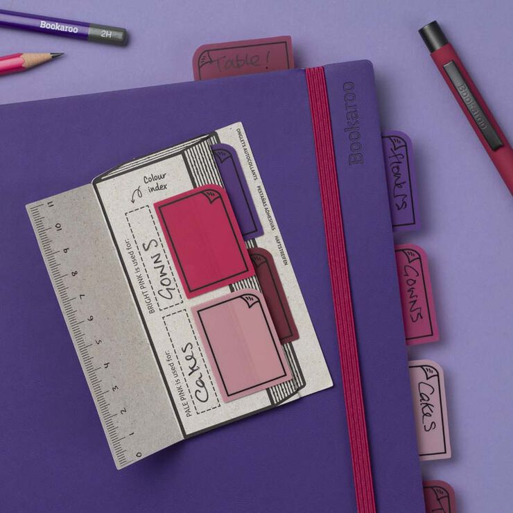 &Iacute;ndices adhesivos para p&aacute;ginas Libro rosa