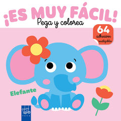&iexcl;Es muy f&aacute;cil! Pega y colorea. Elefante