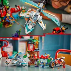 LEGO&reg; Ninjago Batalla de Vehicles Ninja al Costat de la Caseta de l&rsquo;Arbre 71857