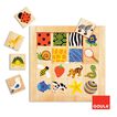 Juego de asociaci&oacute;n Siluetas - Texturas