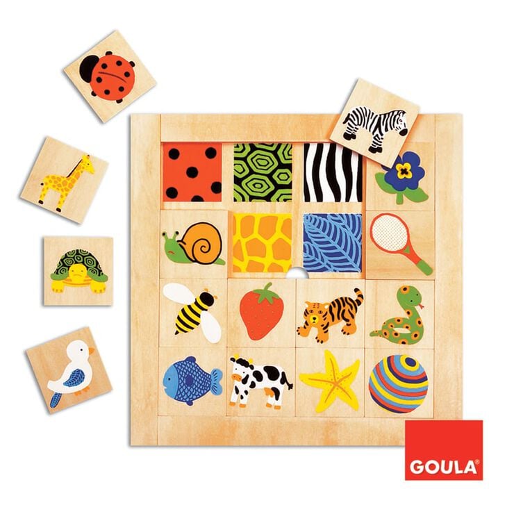 Juego de asociaci&oacute;n Siluetas - Texturas