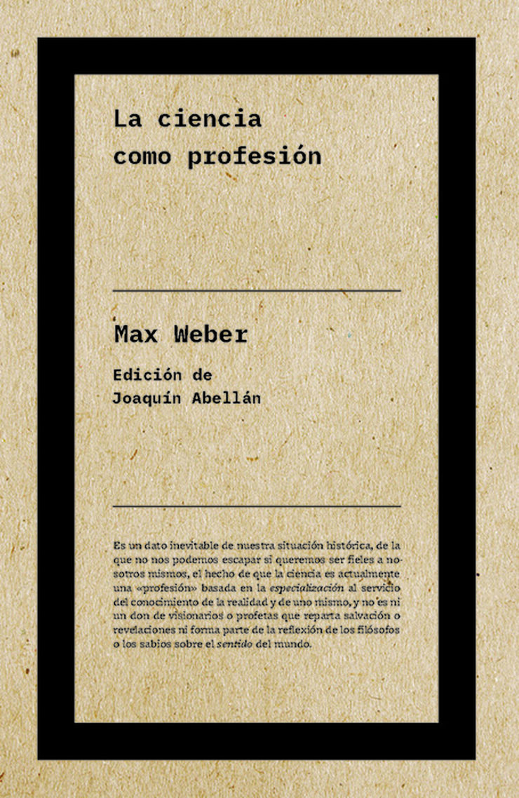 La Ciencia Como Profesi&oacute;n