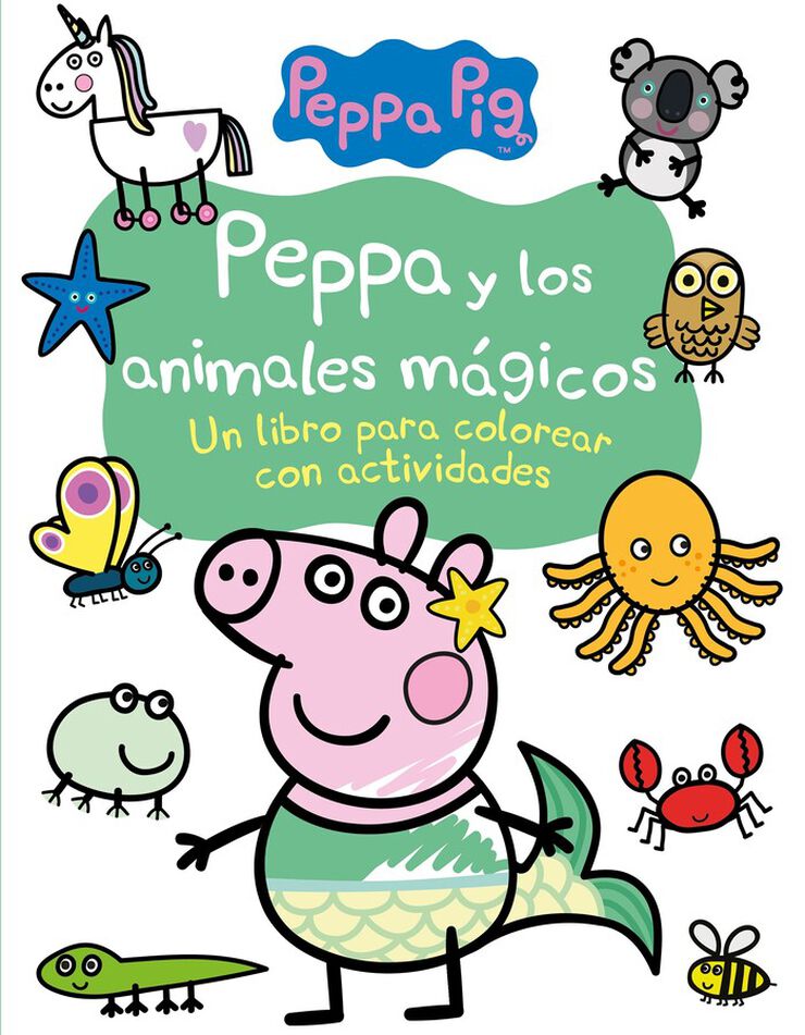 Peppa y los animales m&aacute;gicos (Actividades para colorear)
