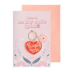 Postal con Llavero Mr.Wonderful La Mejor Mam&aacute;