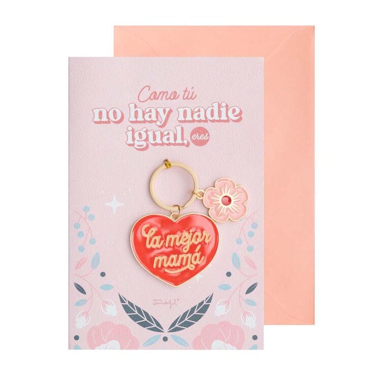 Postal con Llavero Mr.Wonderful La Mejor Mam&aacute;