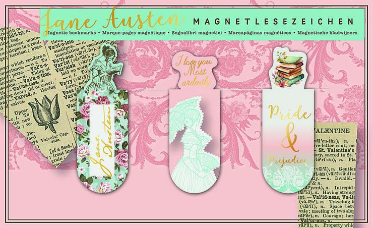 Punt de llibre magn&egrave;tic Jane Austen 3u
