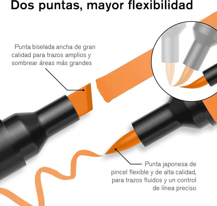 Rotuladores Promaker Winsor & Newton tonos vibrantes 6 colores