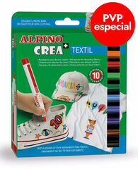 Retoladors per a roba Alpino Crea 10 colors