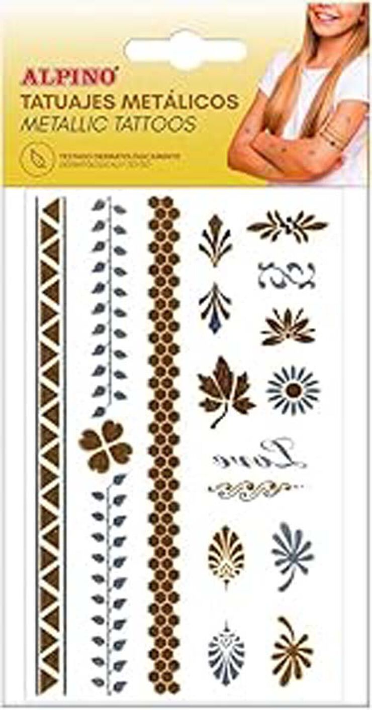 Tatuatges Temporales Colores Met&aacute;licos