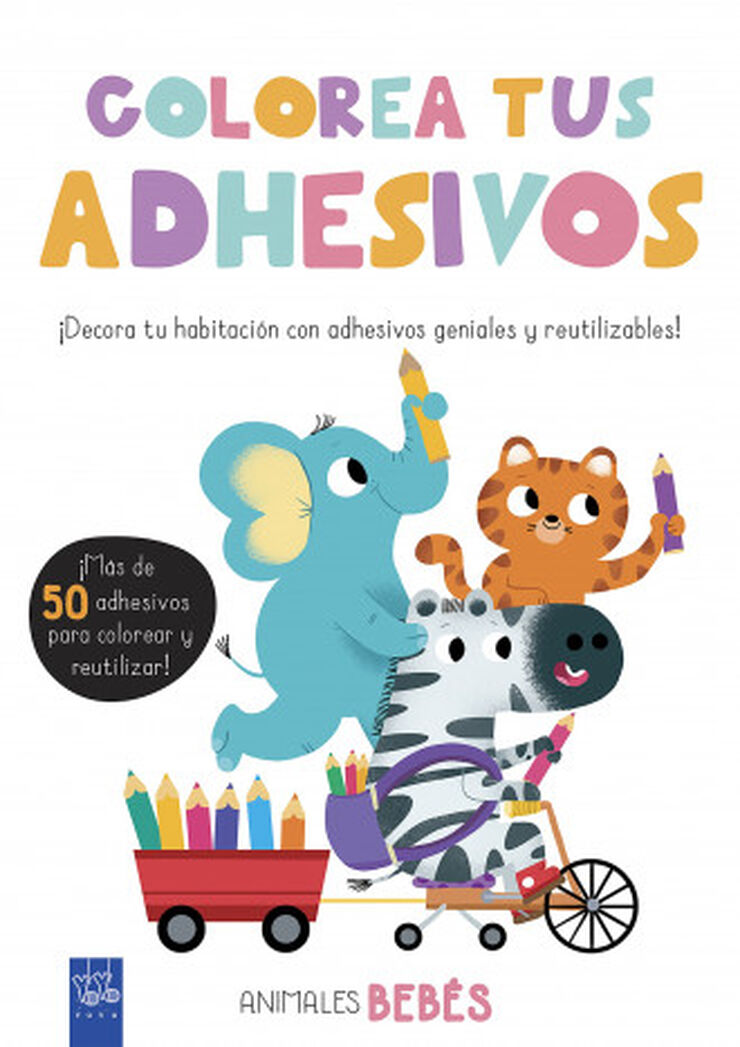 Colorea tus adhesivos. Animales beb&eacute;s