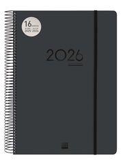 Agenda Finocam 16 meses Ikon E40 d&iacute;a/p&aacute;g mult 2025-26 negro