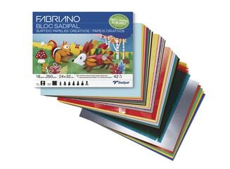 Bloc de Papeles variados Sadipal 24x32cm 42 hojas