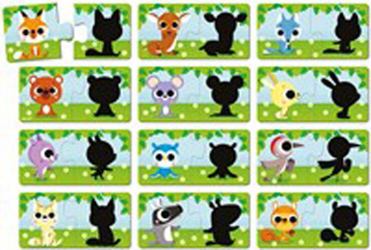 Puzle els animals i la seva ombra