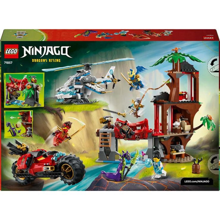 LEGO&reg; Ninjago Batalla de Vehicles Ninja al Costat de la Caseta de l&rsquo;Arbre 71857