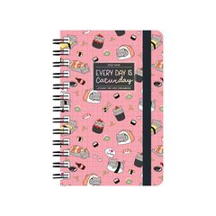 Agenda Legami 16 mesos espiral setm/vista multiling&uuml;e 2025-26 Sushi Cat