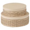 Cajas redondas trenzadas papel mach&eacute; D&eacute;copatch Pack 2u