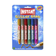 Cola Instant Glitter Metallic de 6 colors