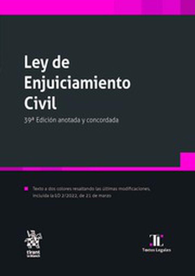 Ley de enjuiciamiento civil 39&ordf; edici&oacute;n