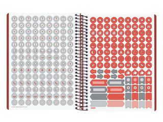 Agenda Finocam 16 meses Ikon E10 d&iacute;a/p&aacute;g mult 2025-26 burdeus