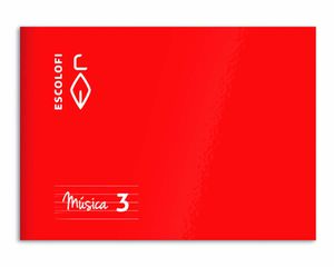 Libreta de m&uacute;sica Escolofi A5 3 pentagramas