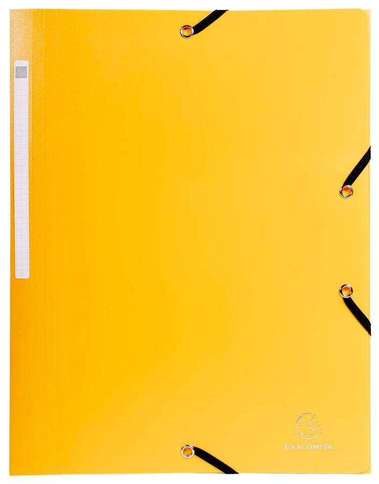 Carpeta solapas y gomas A4 Exacompta amarillo