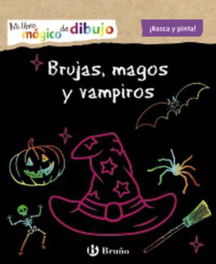 Mi libro m&aacute;gico de dibujo. Brujas, magos y vampiros
