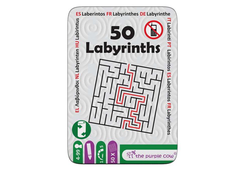 Juego de Viaje en Lata con 50 Retos - Laberintos