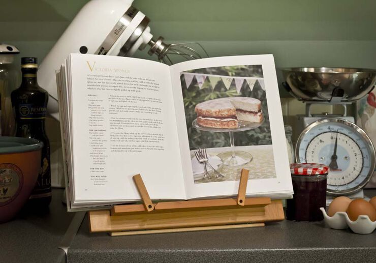 Atril de madera de sobremesa para libro o tablet