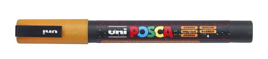 Rotulador Posca PC-3M 0,9-1,3mm naranja glitter