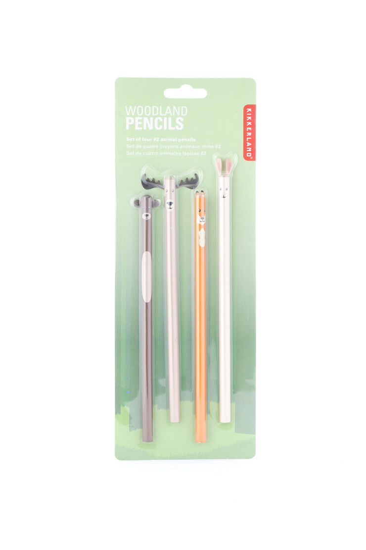 Set de llapis Kikkerland Animals del bosc 4u