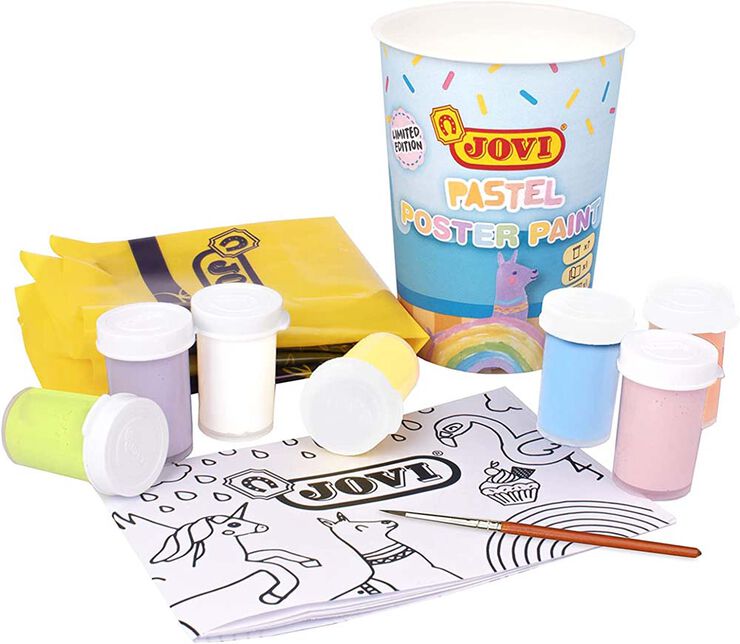 Bote T&eacute;mperas Jovi colores pastel surtidos