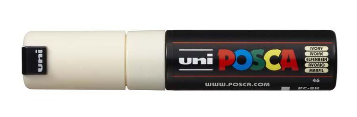 Rotulador Posca PC-8K 8mm marfil