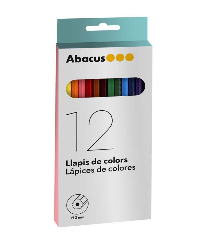 L&aacute;pices de colores Abacus 12 colores