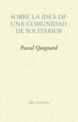 SOBRE LA IDEA DE UNA COMUNIDAD DE SOLITA
