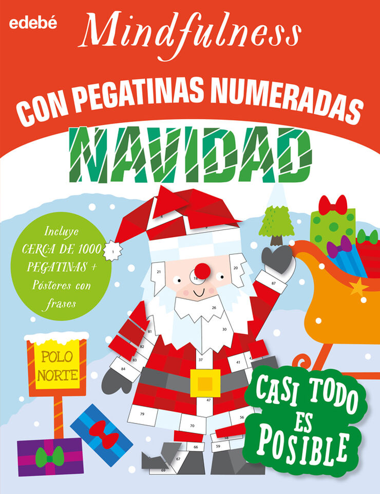 Mindfulness con pegatinas numeradas: Navidad