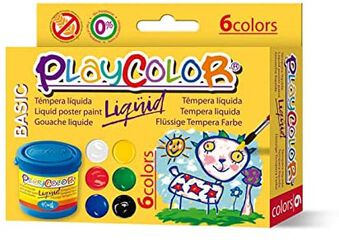 Pintura Liq&uuml;id Playcolor 40ml 6 colores